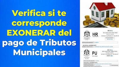 Requisitos y documentos para la exoneracion del pago de tributos municipales #ExoneracionDeTributos