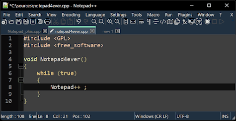 Notepad++ v8 Captura