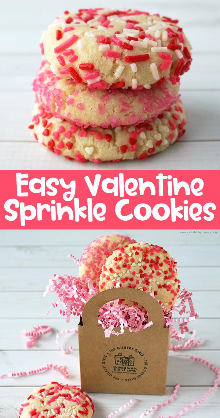 Bake up some LOVE this Valentine's Day with these easy Valentine Sprinkle Cookies!