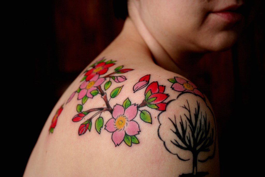 Best Cherry Blossom Tattoos