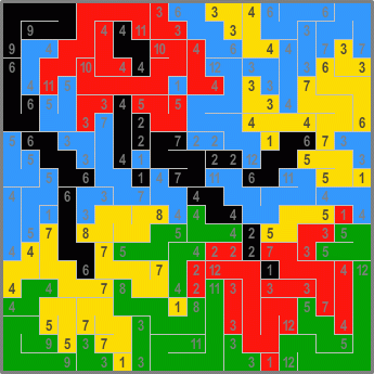Color Link-a-Pix Light walkthrough Level 3 Puzzle 6