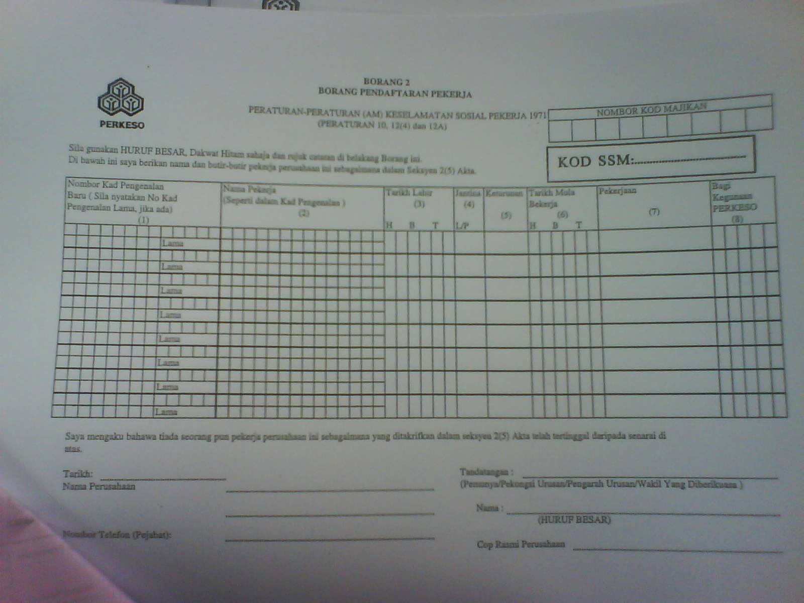 Cara Hantar Borang 2 Perkeso
