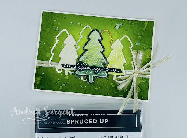 Send blessings to family and friends by creating your own cards with Stampin’ Up!s Spruced Up bundle.