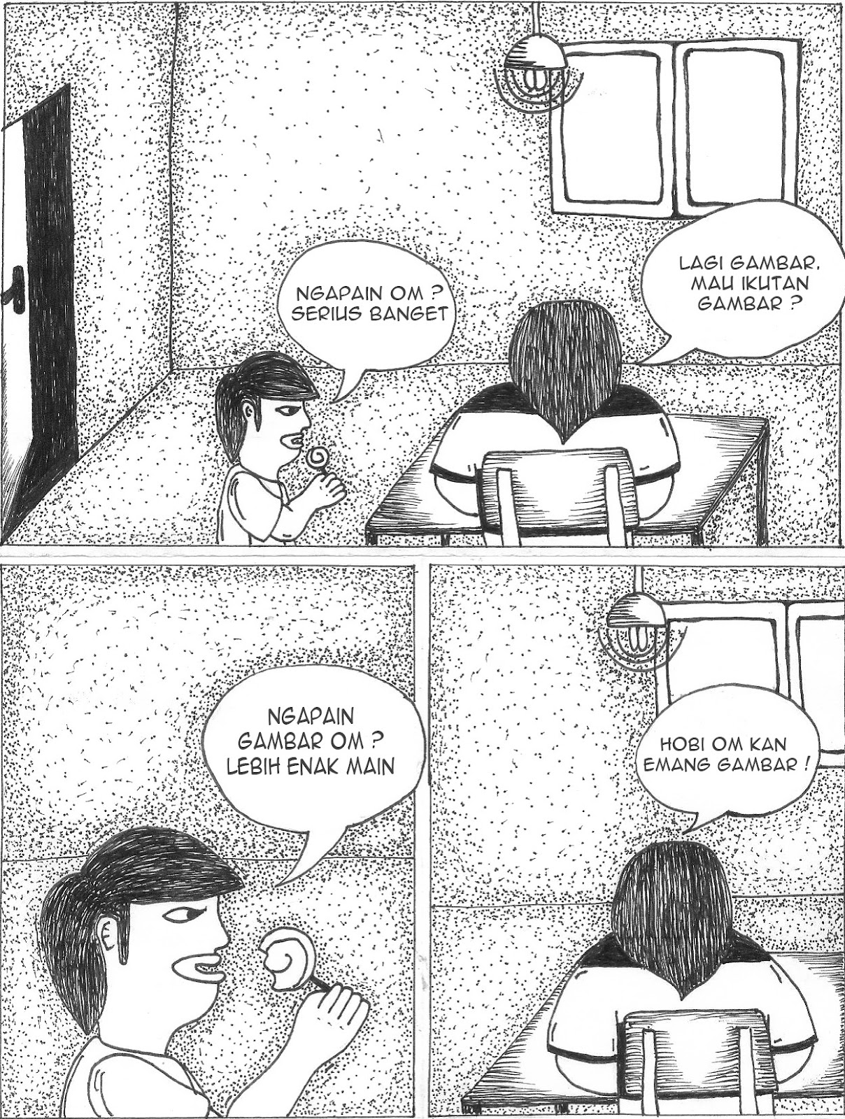 Babebo Zine Hobi Gambar Sebuah Komik  Hitam  Putih 