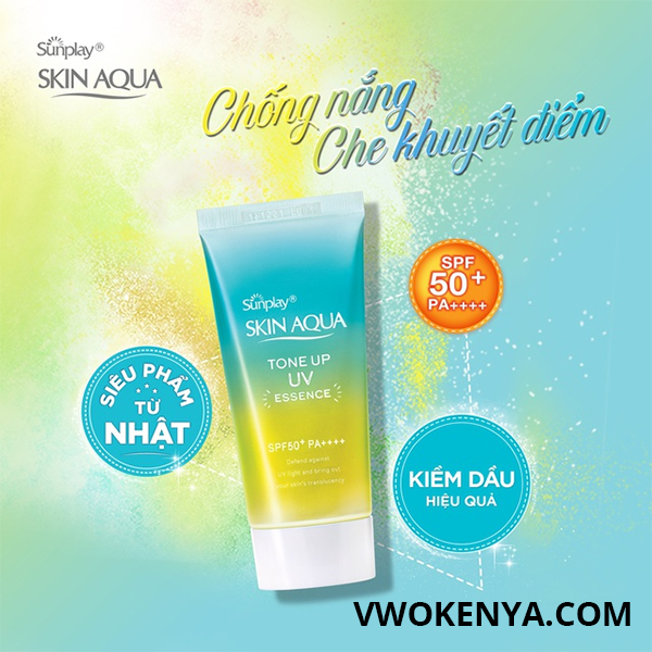 Kem chống nắng Sunplay Skin Aqua Tone Up Essence Mint (Green)