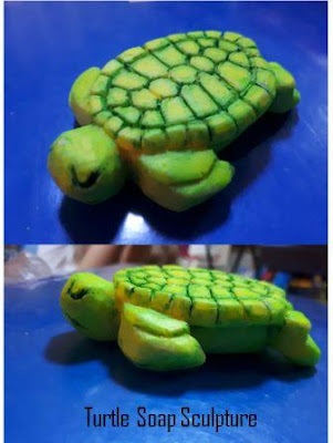 turtle soap sculpture