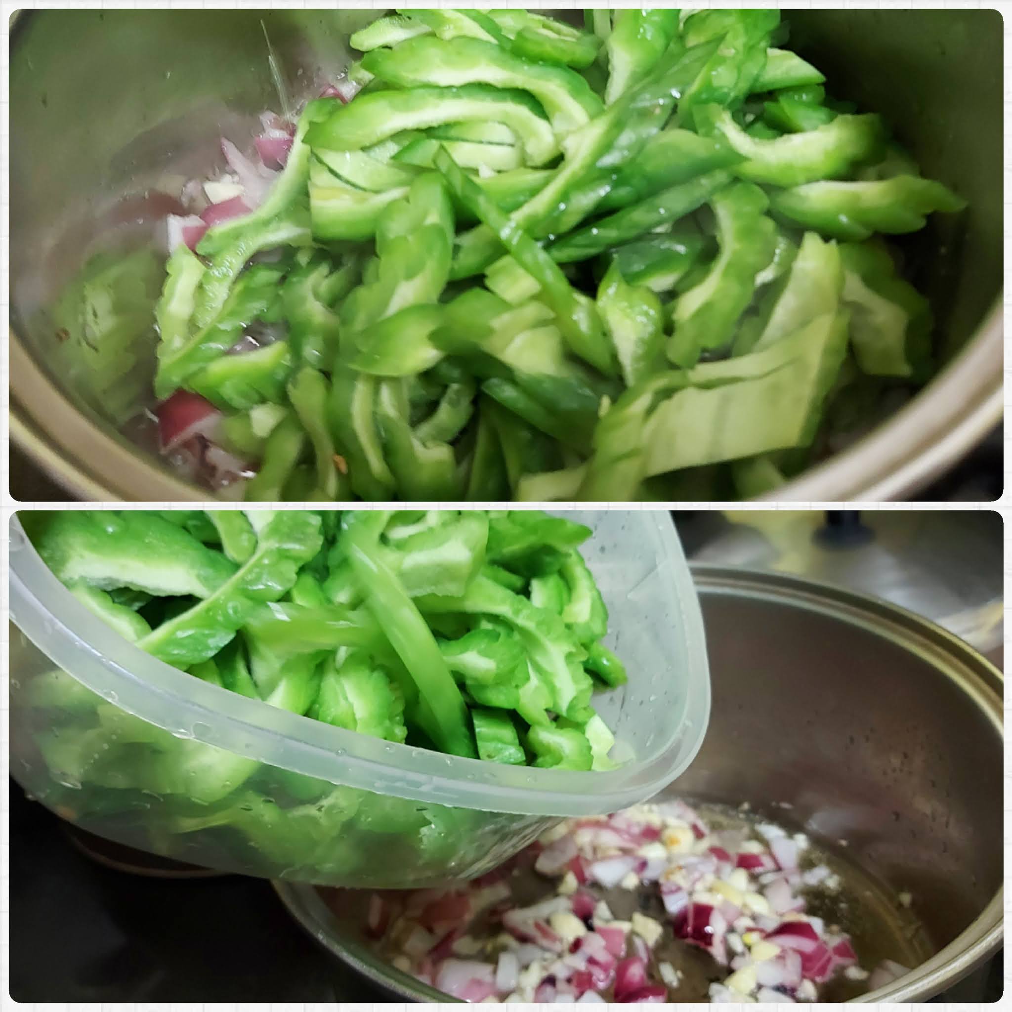 Ginisang Ampalaya (Bitter Melon) W/Eggs And Shrimp Fry (UJAP) Recipe