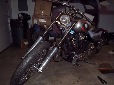 Harley Davidson and the Marlboro Man Black Death 3 FXR replica nearing completion