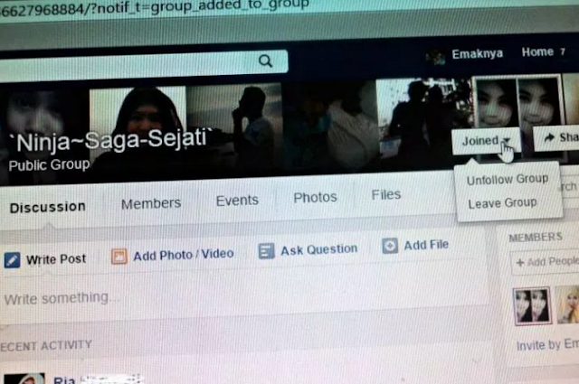 4ngkornews - Sebal dimasukkan ke Grup di Facebook tak Jelas, Ini Cara Keluarnya!!!