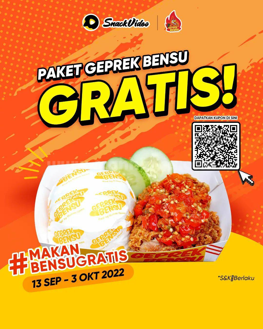 Promo Paket GEPREK BENSU Makan GRATIS