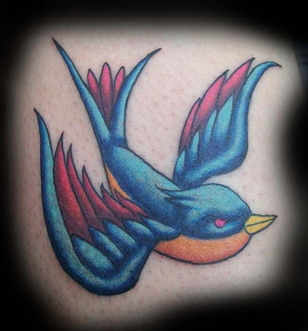 swallow tattoo new school