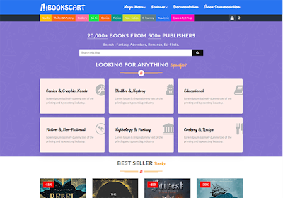 blogger template for online bookstore, ecommerce blogger template, online shop blogger template