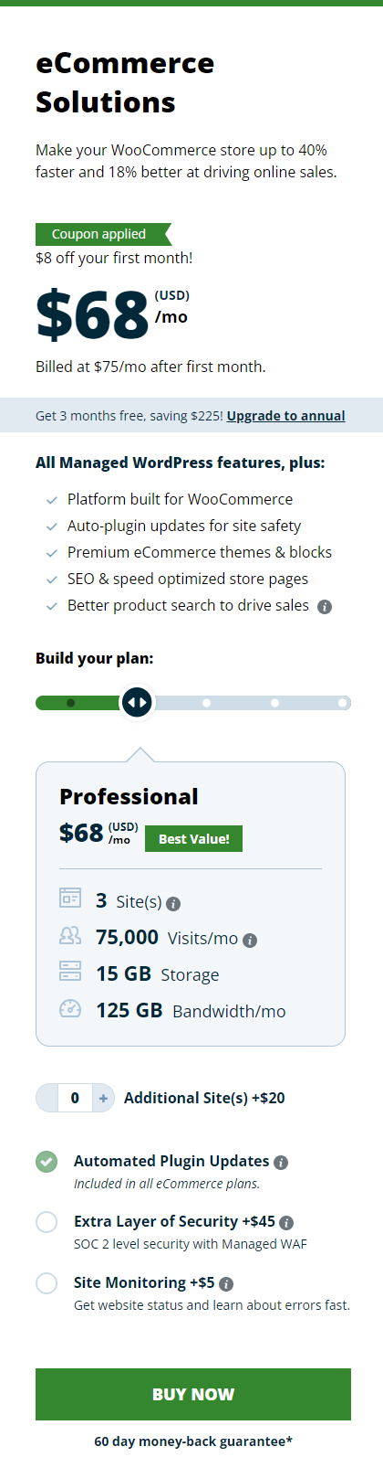 E-commerce - WordPress Hosting Startup Plan - $35 per Month [RJOVenturesInc.com]