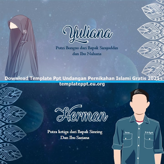 Download Template Ppt Undangan Pernikahan Islami Gratis 2021