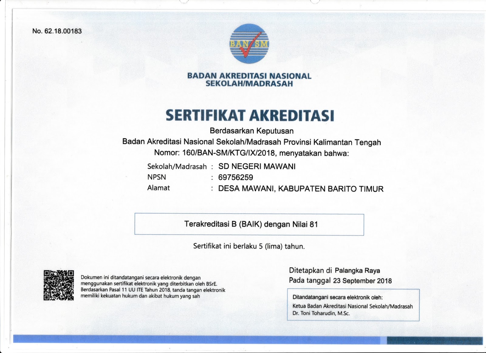 AKREDITASI SEKOLAH