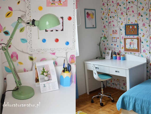 pokój dziewczynki, pokój dziewczęcy, pokój ucznia, pokój dziecięcy, kolorowy pokój dziecka, colourfull kidsroom