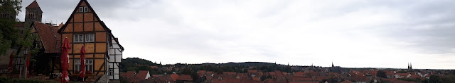 The wonderful view over Quedlinburg from the St Servatius Church hill top.