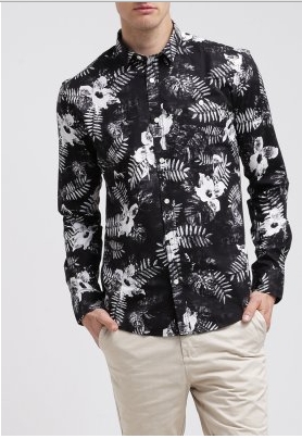 Model baju kemeja  pria  motif bunga trend fashion masa  kini  