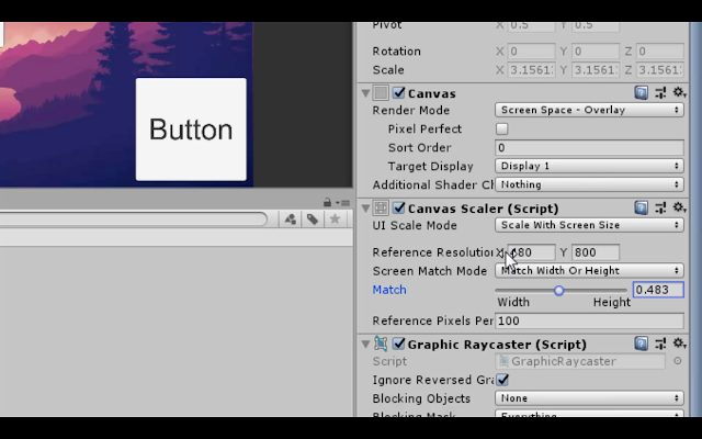 Canvas scaler in unity Canvas scaler in unity