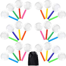 24 Pack Plastic Colorful Magnifying Glasses with Storage Bag