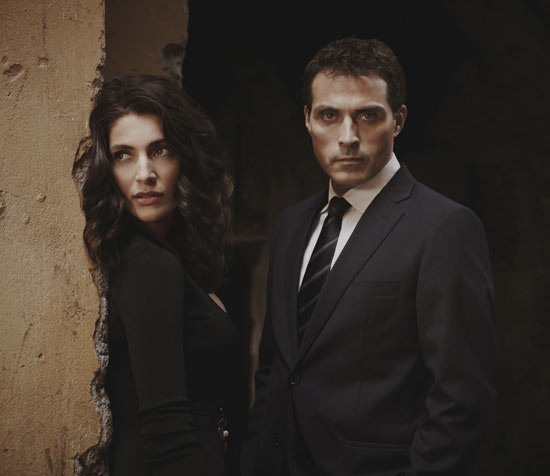 (shown on left: Rufus with co-star Caterina Murino) From Leftbank Pictures: