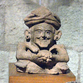 an ancient face from Museo de las Culturas de Oaxaca