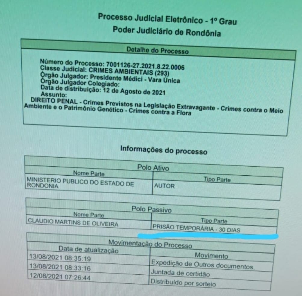 Bomba: Ex prefeito Cláudio Martins de Castanheiras tem prisão decretada