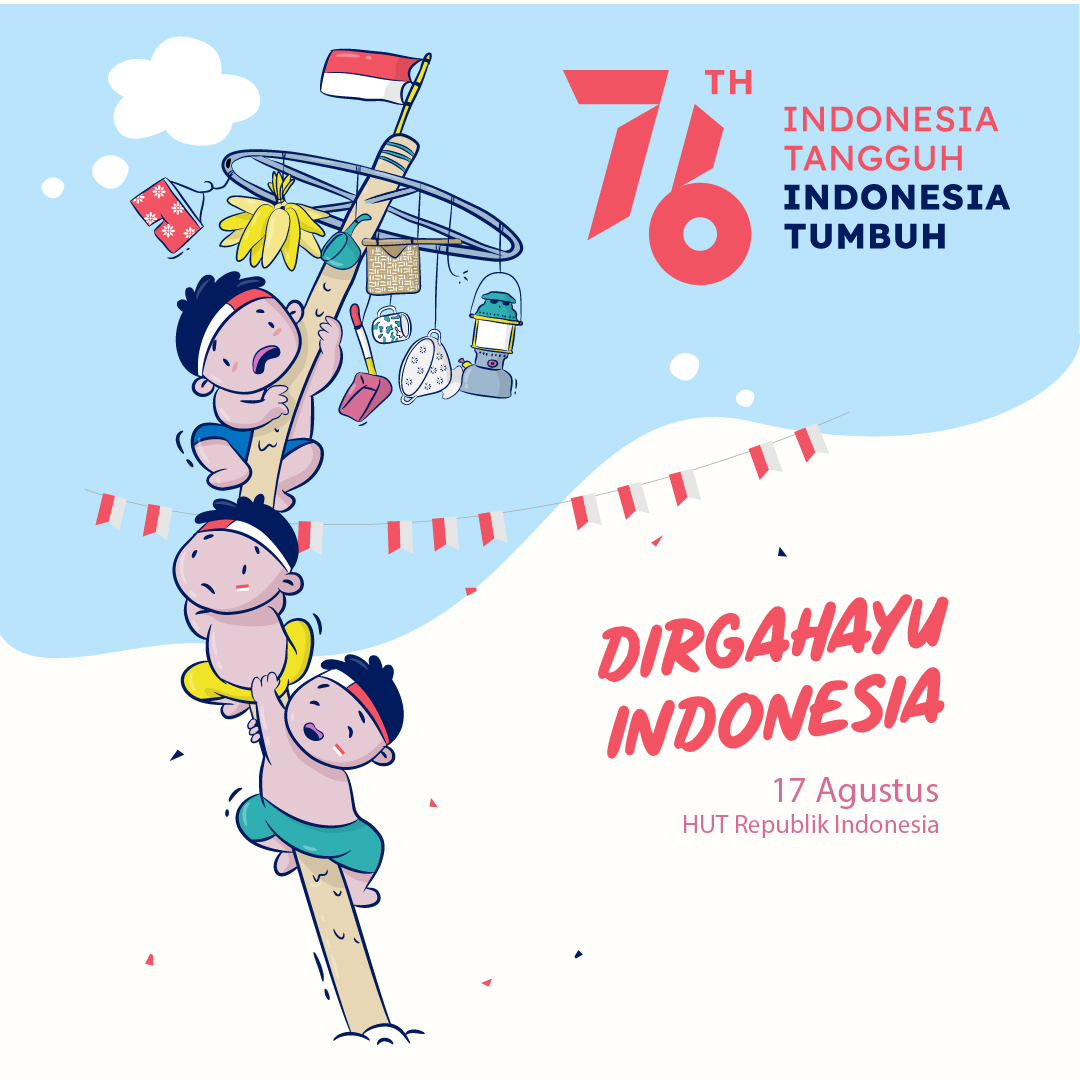 Poster Gambar Ucapan HUT RI Ke-76 | Dirgahayu Republik Indonesia
