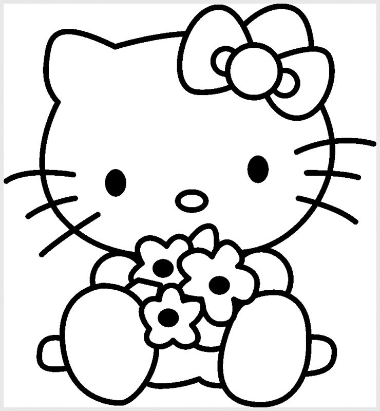 gambar mewarnai hello kitty lucu