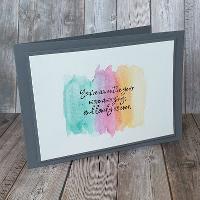 Amazing year stampin up watercolour pencil wash birthday card