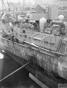 HMS Jasmine collision damage 8 October 1941 worldwartwo.filminspector.com