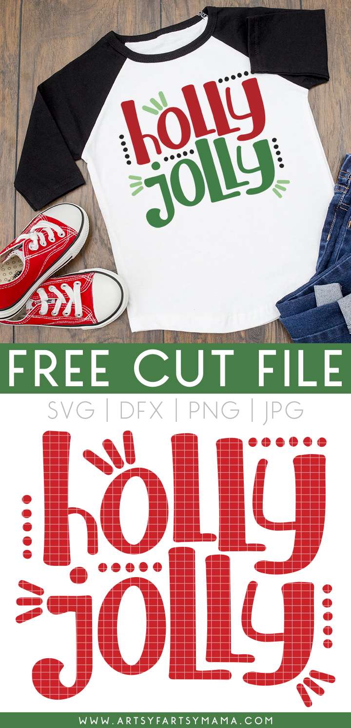 Free "Holly Jolly" SVG Cut File