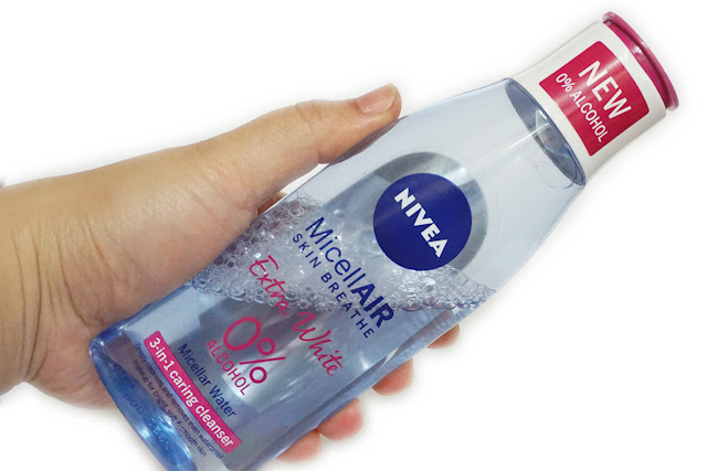 Nivea Extra White Micellar Water 0% Alcohol 3-in-1 Caring Cleanser 