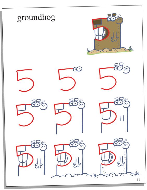  Belajar  Menggambar  untuk Anak Cara  menggambar  dari  angka 5