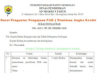 Surat Pengantar Pengajuan PAK ( Penilaian Angka Kredit )