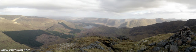 Panorámica de la vista desde el Ben Creggan