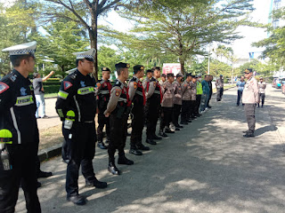 Polres Serang Laksanakan Pengamanan Pemberangkatan Massa Buruh Ke Istana Merdeka Jakarta