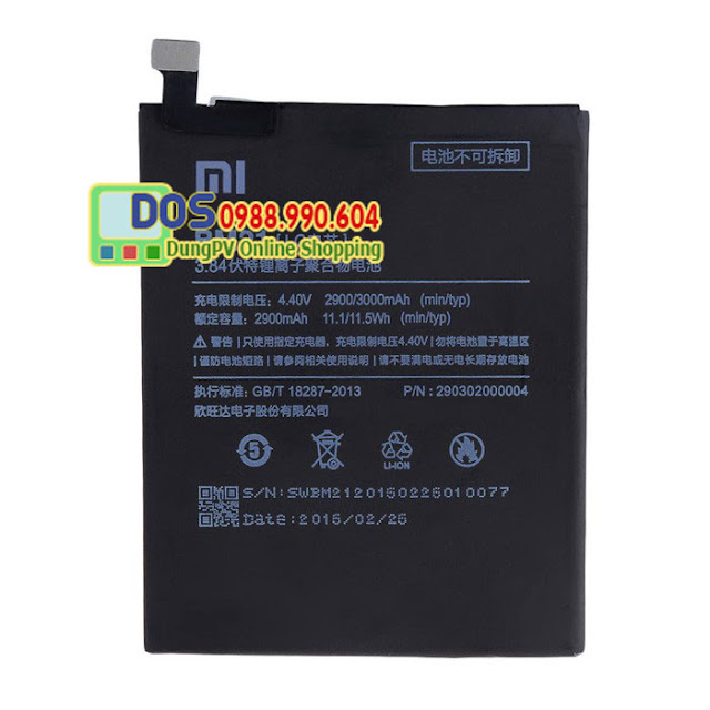 Pin xiaomi mi note chính hãng,  miễn phí công thay pin xiaomi mi note 