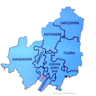 खैरथल तिजारा जिले का नक्शा