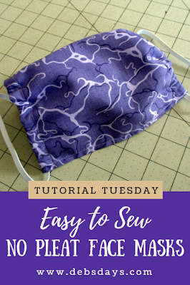 Easy No-Pleat Cloth Fabric Face Mask Sewing Project