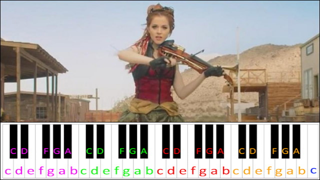 Roundtable Rival by Lindsey Stirling Piano / Keyboard Easy Letter Notes for Beginners