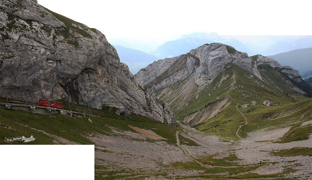 Trem de cremalheira, Monte Pilatus, Suíça