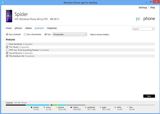 Microsoft's Windows Phone 8 Desktop Sync App now out of beta