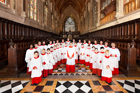 Andrew Nethsingha and the choir of St John's College, Cambridge (Photo Nick Rutter)