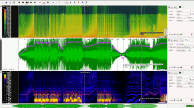 Sonic Visualiser programos pagrindinis langas