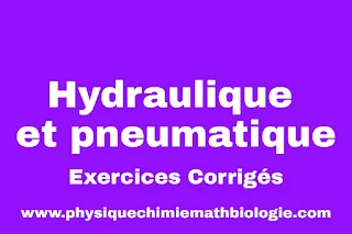 Exercices corrigés de l'Hydraulique et pneumatique PDF