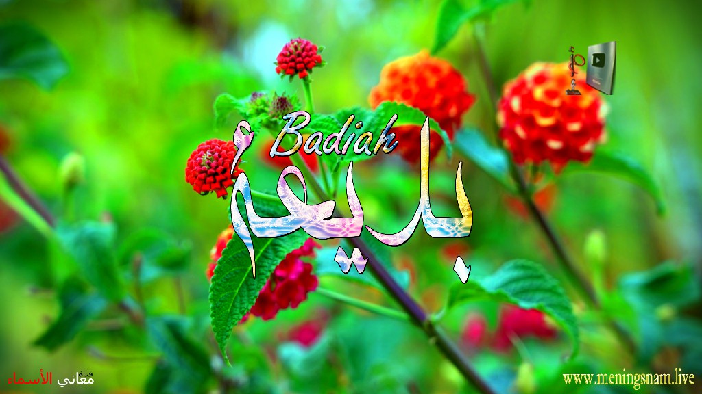 معنى اسم, بديعة, وصفات, حاملة, هذا الاسم, Badiah,