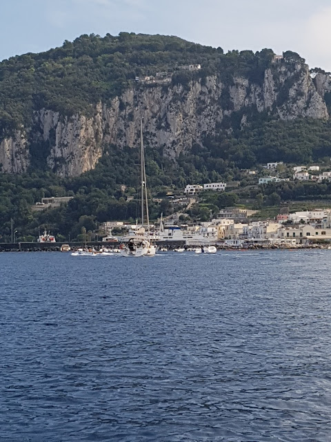  A VIEW OVER AN ISLAND OF CAPRI FROM AFAR