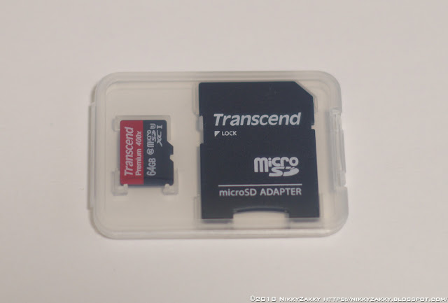 交換品として届いたmicroSDカードです。型番はTS64GUSDU1PE