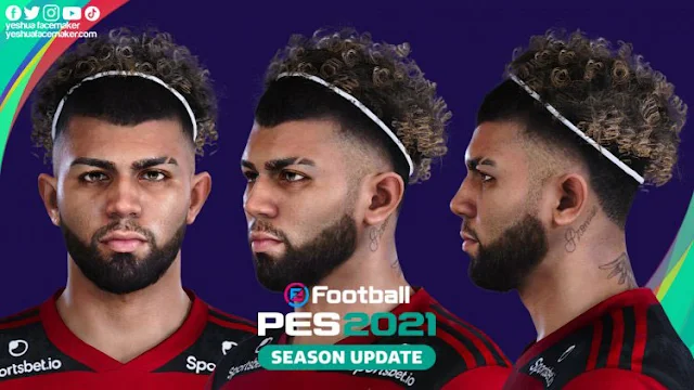 Gabriel Barbosa Face For eFootball PES 2021